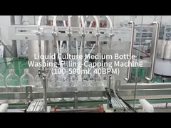 Línea de limpieza de botellas de 100 a 500 ml de llenado y tapón 40 BPM