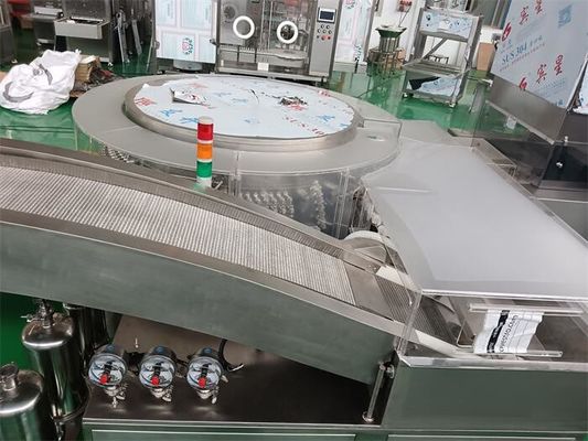 Comprar LYQCL-120 Máquina de lavado de frascos y ampollas por ultrasonido Rendimiento excepcional para recipientes de vidrio de 2 ¢ 20 ml Capacidad 25000 BPH fabricación en línea