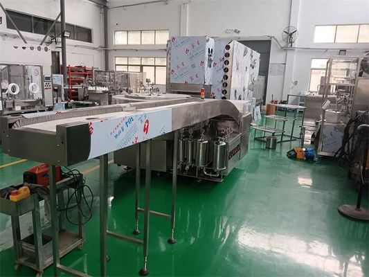Comprar Línea de llenado de la cápsula con esterilización térmica y limpieza por ultrasonido para la producción de inyección de penicilina Cumple con las normas GMP, flujo de aire laminar protegido fabricación en línea