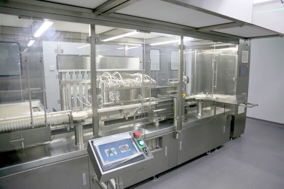 Comprar Construcción de acero 316L, línea de sellado de llenado, esterilización y lavado de ampollas de 1-2ml, 40000 unidades/h, control de línea HMI AGF-5S fabricación en línea