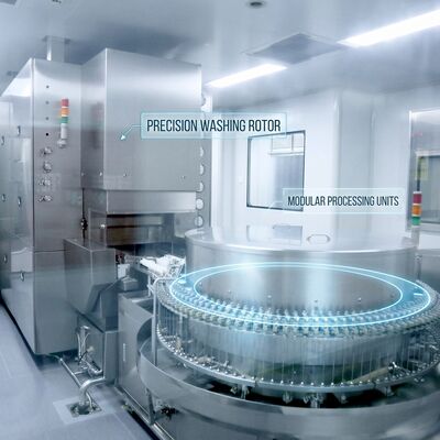 Comprar Máquina llenadora de ampollas de vidrio farmacéutico con sistema de llenado y sellado de lavado por transferencia automática fabricación en línea