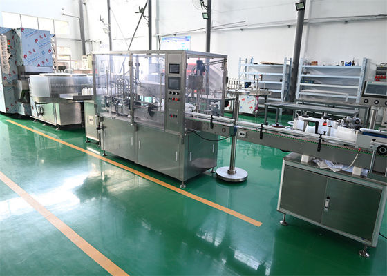 Línea automática de llenado de ampollas para solución de regenerador de colágeno, línea de llenado de alta velocidad para ampollas de 1-20 ml, cumplimiento de las normas GMP