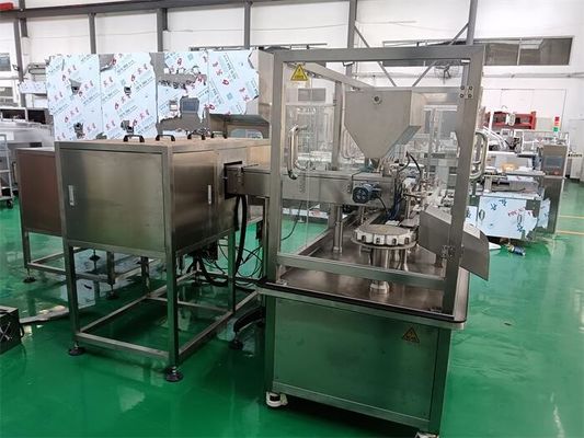 Máquina de tapón de relleno de gel estándar GMP con función de reciclaje de espuma y consumo