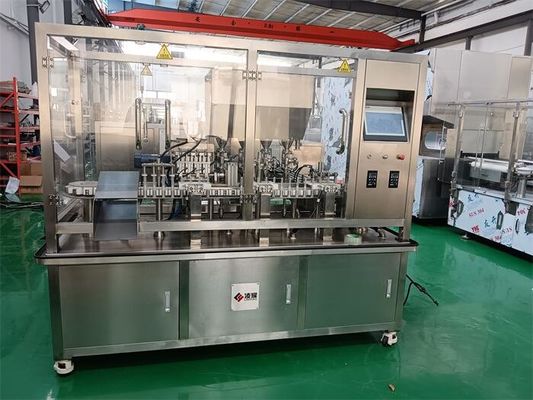 Un buen precio. Máquina de llenado y tapado de cartuchos estándar GMP para tubos de gel médico con capacidad de llenado de 80-120 pcs en línea